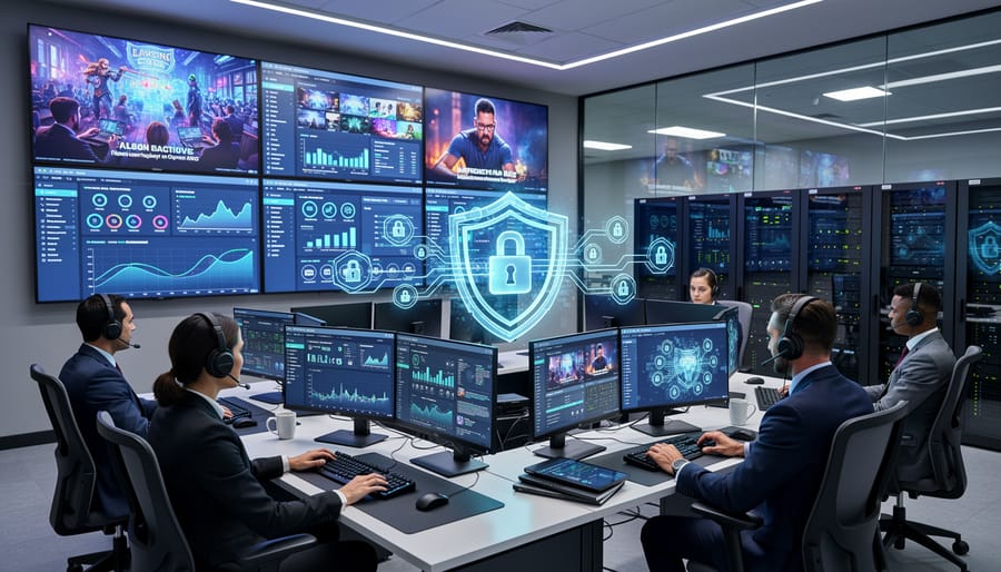 Security lock on enterprise server hardware with illuminated indicators