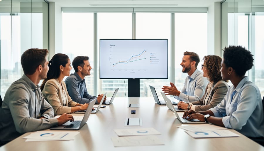 Diverse professionals having a meeting with attentive listening and respectful body language